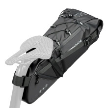 OFFBONDAGE Waterproof Bicycle Saddlebag 15L Large Capacity Bike Bag Foldable Rear Bike Bag No Light