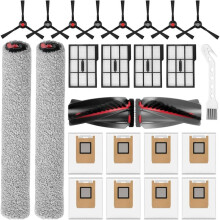 Pièces de Rechange pour Aspirateur Robot pour Omni E25/E28: 1 Ensemble de Brosses Rotatives, Serpillères Rotatives, Filtres, Sacs à Poussière et