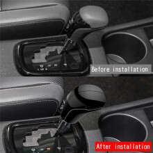 Car Gear Shift Handle Buttons Cover Stickers Gear Shift Knob Trim for HILUX 2024 Car Accessories Bright Black