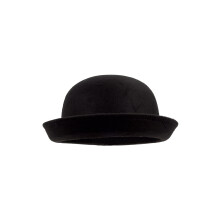 Svart Dam Vintage SöT Trendig Bowler Derby Hat Cloche Mode