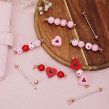 50pcs Blank Beadable Keychain Bars,DIY Bead Keychain Bar Charms Key Chain Making Accessories for Project Pendant