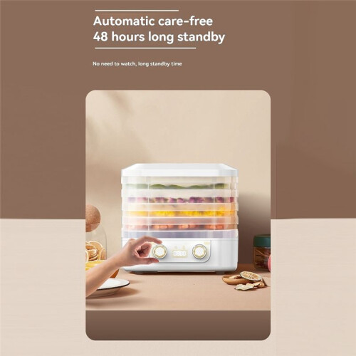 5 Layer  Electric Food Dryer Timing Function Fruit Vegetable Dehydrator Machine for Dry Beef Jerky A US Plug