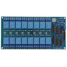 16-channel 5V Relay Module Control Board with Optocoupler Protection for Microcontroller Module