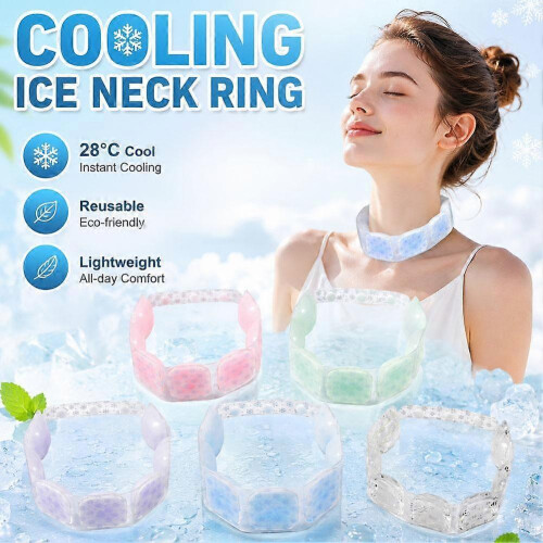 (1pcs, blue) Cooling Neck Ring - Long-Lasting Coolness Adjustable Portable 1