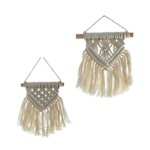 Rustic Tassel Wall Hanging Decor Hanging Wall Decor 2Pcs for Bedroom and Dorm 1