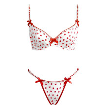 Push Up Lingerie Set Women Naughty,2Pcs Heart Bra Panty Set-L