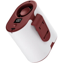 Portable Rechargeable Waist Fan, Wearable Personal Cooling Fan with Digital Display, Hands-Free Clip Fan for Outdoor Work, Hiking & Travel, Red
