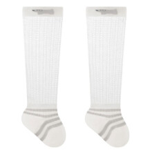 1 Pair Breathable Cotton Children's Long Socks With Fun-Gray XS