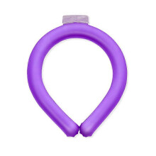 (M, PURPLE) Cooling Neck Ring Safe High-strength Lightweight Ice Pillow Wearable Neck Cool Tube for summe