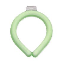 (L, GREEN) Cooling Neck Ring Safe High-strength Lightweight Ice Pillow Wearable Neck Cool Tube for summe