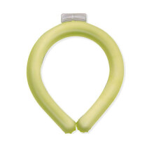 (L, YELLOW) Cooling Neck Ring Safe High-strength Lightweight Ice Pillow Wearable Neck Cool Tube for summe