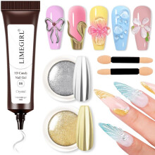 (G85-01) 5D Candy Gel Solid Nail Polish Clear Gel Molding 3D Gel Mirror Powder Kit Nail Art DIY