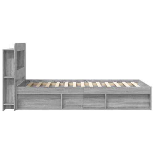 VidaXL vidaXL Bed Frame with Storage Grey Sonoma 80 x 200 cm Engineered Wood 1