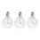 3Pcs G40 Led Replacement Light Bulbs, E12 Screw Base Shatterproof LED Globe Bulbs compatible with Solar String Lights Warm White 2