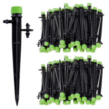 100pcs Micro Drip Irrigation Sprinklers, 360 Degree 8 Holes Water Flow Irrigation Emitters for 1/4" (4-7mm) Tubing, for Garden Drip Irrigation Sy