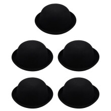 5Piece Melon Bowler Hat Hat Bowler Hat Bowler Hat Hat Chaplin Hat Riding Hat (Black)