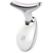 Anti-Wrinkle Face and Neck Massager with LED Light, EMS Vibration, Skin Tightening, Pore Cleansing, Dolphin Tail Design