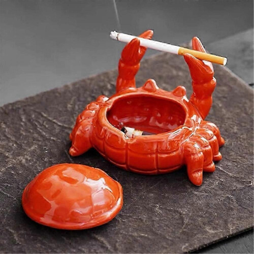 Crab Ashtray with Lid for Indoor or Outdoor Use 2