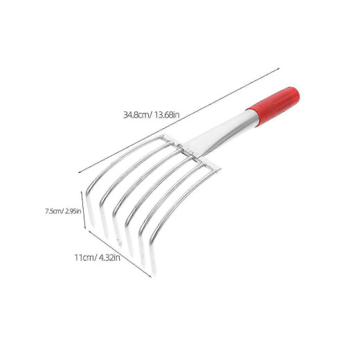 Stainless Steel Clamming Rake for Shell Harvesting, Comfortable Handle Beach Shellfish Digging Tool 1