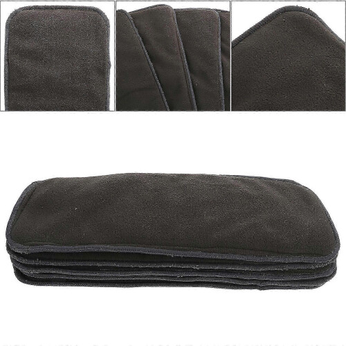 Breathable Bamboo Diapers for 10Pcs Grey Reusable Inserts 2