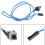 Power Supply I/O Reset Switch PC Motherboard Cable and Button Switch Replace a Broken Power Switch /Cable on Desktop PC  Blue and white 2