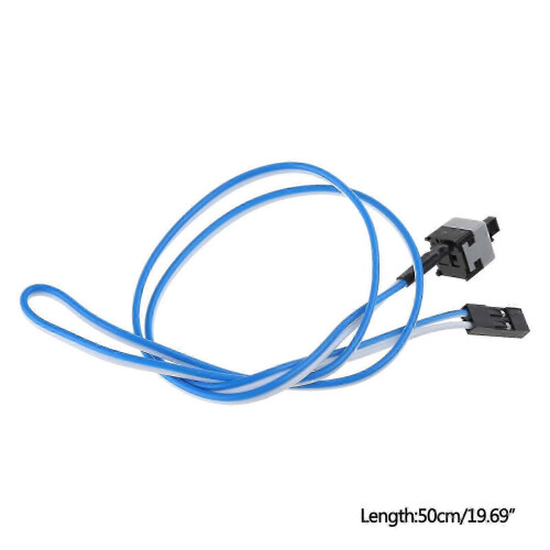 Power Supply I/O Reset Switch PC Motherboard Cable and Button Switch Replace a Broken Power Switch /Cable on Desktop PC  Blue and white 2