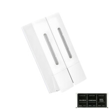 2PCS Dusche Wandmontage Flüssigseifenspender Große Größe-Weiß