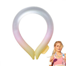 ZENGO Neck Cooler Ring | Portable Summer Neck Cooling Bands | Flexible Ice Cooling Neck Tubes, Multifunctional Ice Rings Neck Cooler yellow