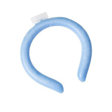 (Blue) Wearable Cooling Neck Wrap For Hot Weather, Construction, Walking, And More! Reusable Soft Neck Cooling Ring Neck Ring