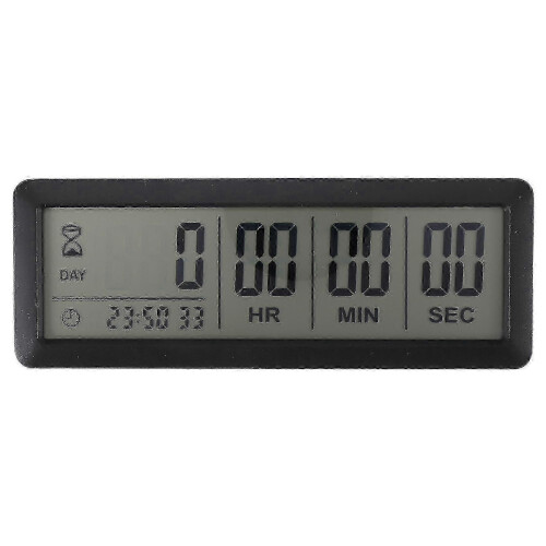 2025 new999-Day Digital Countdown Timer Clock - Large Black Display for Lab/Kitchen/Graduation