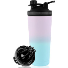 Protein-Shaker Sporttrinkflasche Thermobecher Auslaufsicher Edelstahl Robust 750 ml — protein shaker, trinkbecher sport