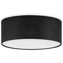 Plafoniera Minimalista Lampada da Soffitto in Tessuto Classica Nera Ø32 x 12cm — illuminazione camera letto