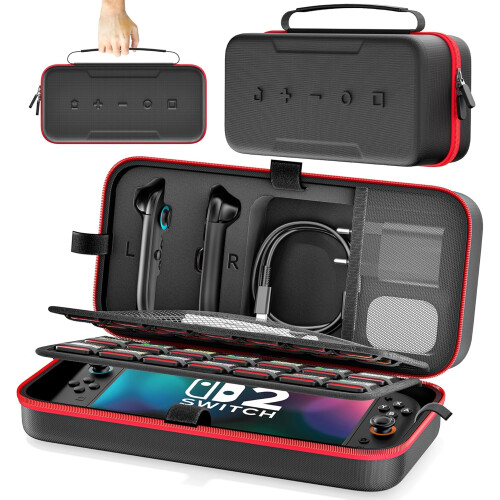 Custodia Protettiva Resistente per Console Borsa da Viaggio Nero/Rosso per Accessori — custodia console
