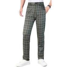 Herren Chino Stoffhose Elegant Elastisch Bequem Karomuster W30 — karierte hosen, herrenhosen slim, anzughosen herren