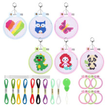 6 Sztuk Zestaw do Haftu Krzyżykowego dla Dzieci dla Początkujących DIY Zestaw do Haftowania Needlepoint Zestawy dla Początkujących DIY Ozdoby