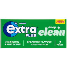 Extra Plus Deep Clean Sugarfree Chewing Gum 7 Pieces 17g (Pack of 16)