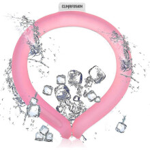 (L, Pink) Neck Cooling Ring, Neck Cooling Tube, Wearable Cooling Tube Cool Neck Wraps For Extremely Hot Summer Cold Ice Pack Gel