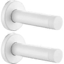 2 Pack of White 304 Stainless Steel Thicken 1mm Soundproof Door Bumpers with Wall Protectors for SBSG Door Stopper