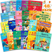 Mini Libri da Colorare per Bambini Set da 48 Pezzi Multicolore 13x18 cm — articoli belle arti, regali per bambini