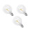 3Pcs G40 Led Replacement Light Bulbs, E12 Screw Base Shatterproof LED Globe Bulbs compatible with Solar String Lights Warm White 3