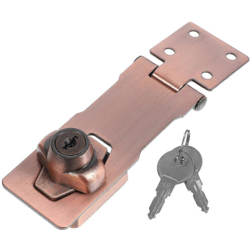 Durable Cabinet Hasp Latch for Doors 1Set Padlock Latch with Lock 2
