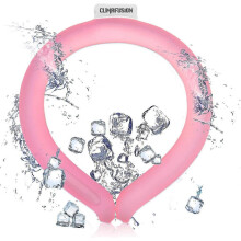 (L, Pink) Neck Cooling Ring, Neck Cooling Tube, Wearable Cooling Tube Cool Neck Wraps For Extremely Hot Summer Cold Ice Pack Gel