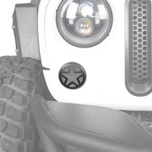 Front Turn Signal Light Cover Guard Aluminum Star Blinker Lamp Insert Trim for JK JKU Unlimited 2007-2017