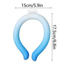 (H) PCM Cooling Neck Ring Reusable Freeze Ice Neck Band Summer Heat Relief Hanging Neck Cooler for Outdoor Sports