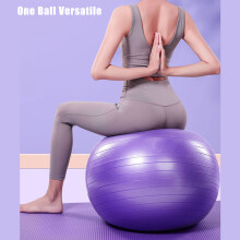 (Purple Yoga Ball [Air Plug, Air Pull, Inflatable B, 45cm glossy model [400g]) Anti-Burst Workout Ball for Fitness & Gym (50cm)