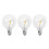 3Pcs G40 Led Replacement Light Bulbs, E12 Screw Base Shatterproof LED Globe Bulbs compatible with Solar String Lights Warm White 1