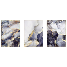 Cuadros de Pared Abstractos Pintura con Tinta Estéticos Set de 3 60x90 cm — decoración pared salón, cuadros en lienzo