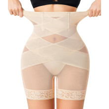 Braguitas Moldeadoras de Talle Alto para Corregir la Silueta Beige L — lenceria moldeadora, shorts reductores