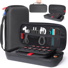 Étui pour console Nintendo Switch 2 Noir Housse de voyage Emplacements pour 24 jeux — accessoires nintendo switch