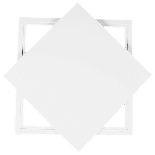 Ceiling Access Panel 23x23x2cm, Aluminum Alloy Drywall Access Door, White, Tool-Free Installation, for Computer Networks, Cable Access, 1 Pack